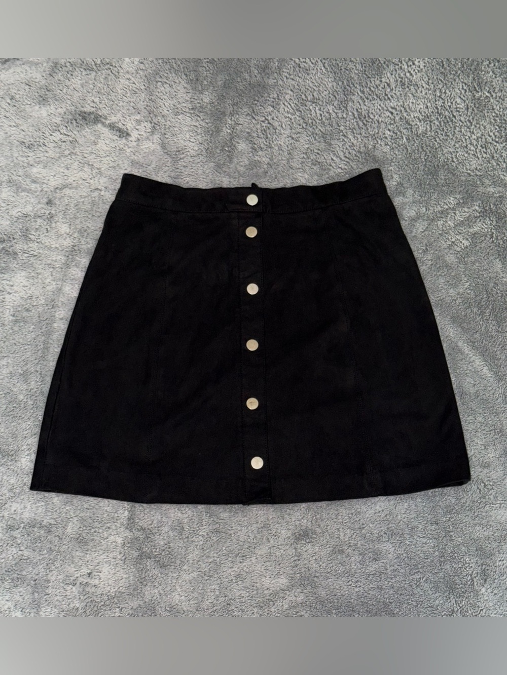 Black Suede Skirt H&M